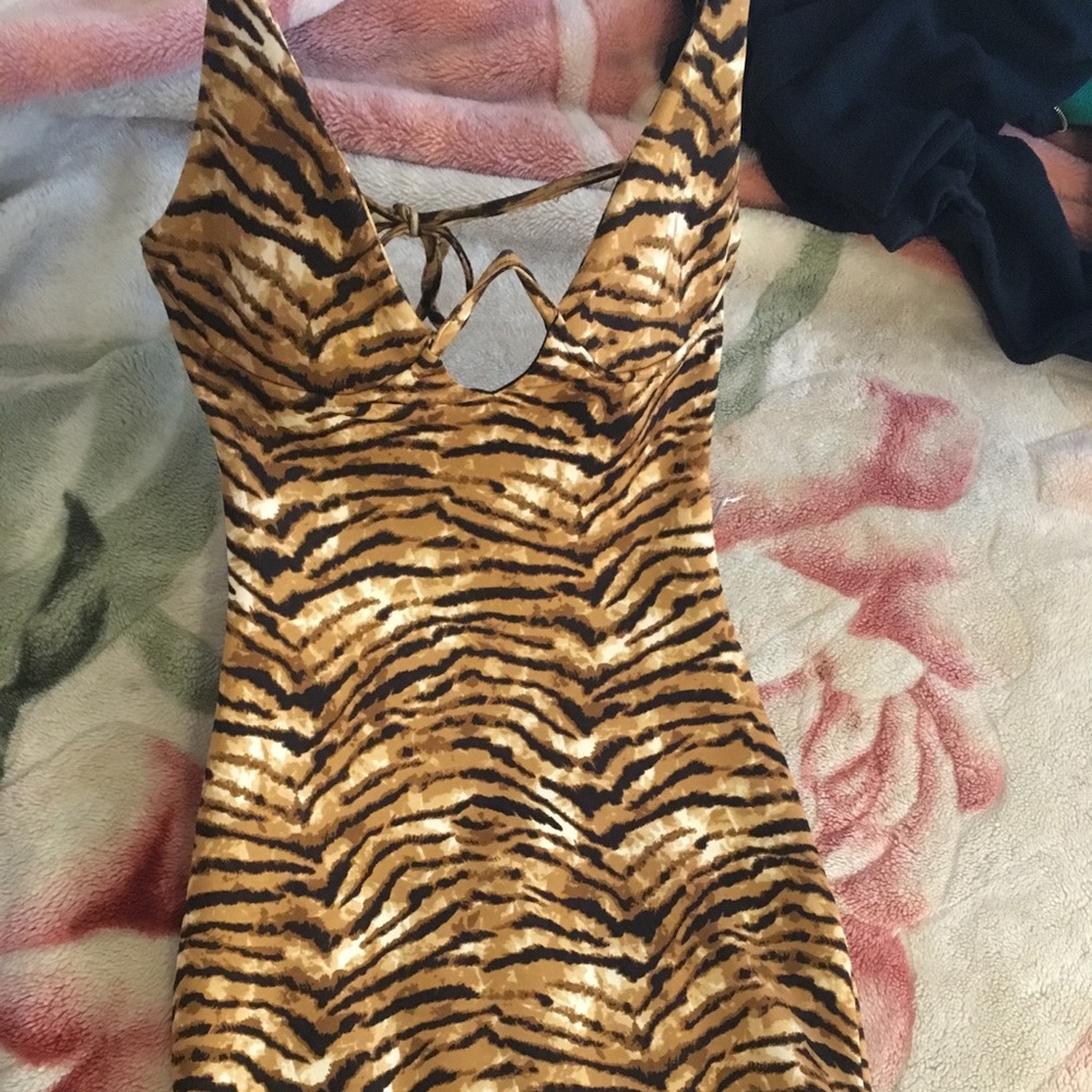 Tiger print mini dress BRAND NEW